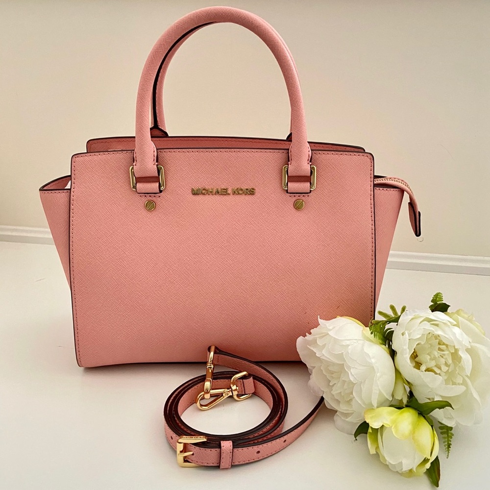 Michael Kors Selma Tote pale pink purse - Picture 4 of 8